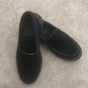 Black suede boys Zara loafers